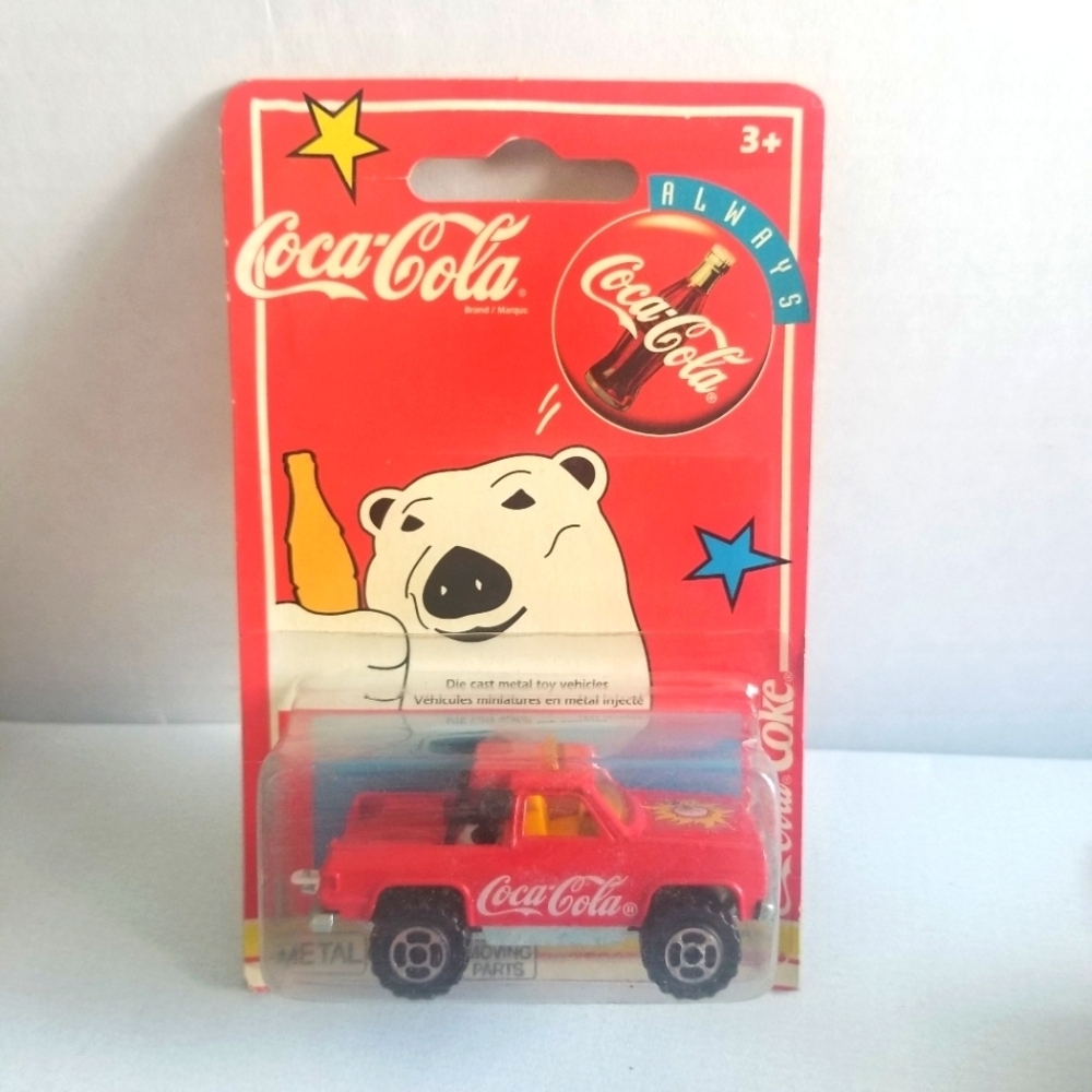 1996 Majorette Metal Red Chevy Coca Cola 1:64 Scale Toy Truck